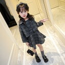 子供服 セットアップ 女の子 キッズ 長袖 春秋冬着 上下セット 3点セット 韓国子供服 ジュニア スカート チェック柄 サロペット 可愛い おしゃれ 通学着新作