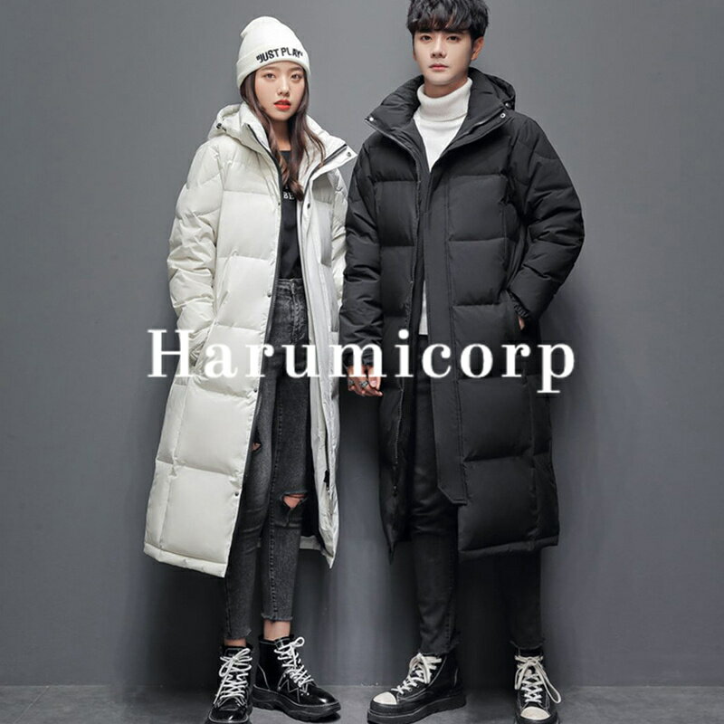 メンズ お揃い カップル レディース 男女兼用ダウンジャケット 暖かい ロング丈 中綿ダウンコート フード付き 厚手 防寒着 保温 通勤 軽量 OL 通学 防風 冬服 アウター人気単品売り