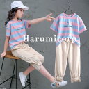 【シンプルで飽きてこない】子供ジャージ 女の子 ジャージ キッズ 上下セット 子供服 セットアップ 夏 tシャツ ハーフパンツ 半ズボンボーダー おしゃれ 可愛...