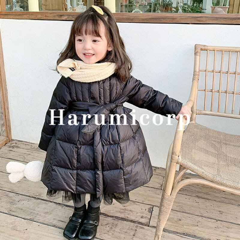 中綿コート キッズ 女の子 男の子 子供服 冬ジャケット ロング丈 パーカー フード付き トレンチコート ジャケット 暖かい 防寒 アウター トップス 韓国子供...