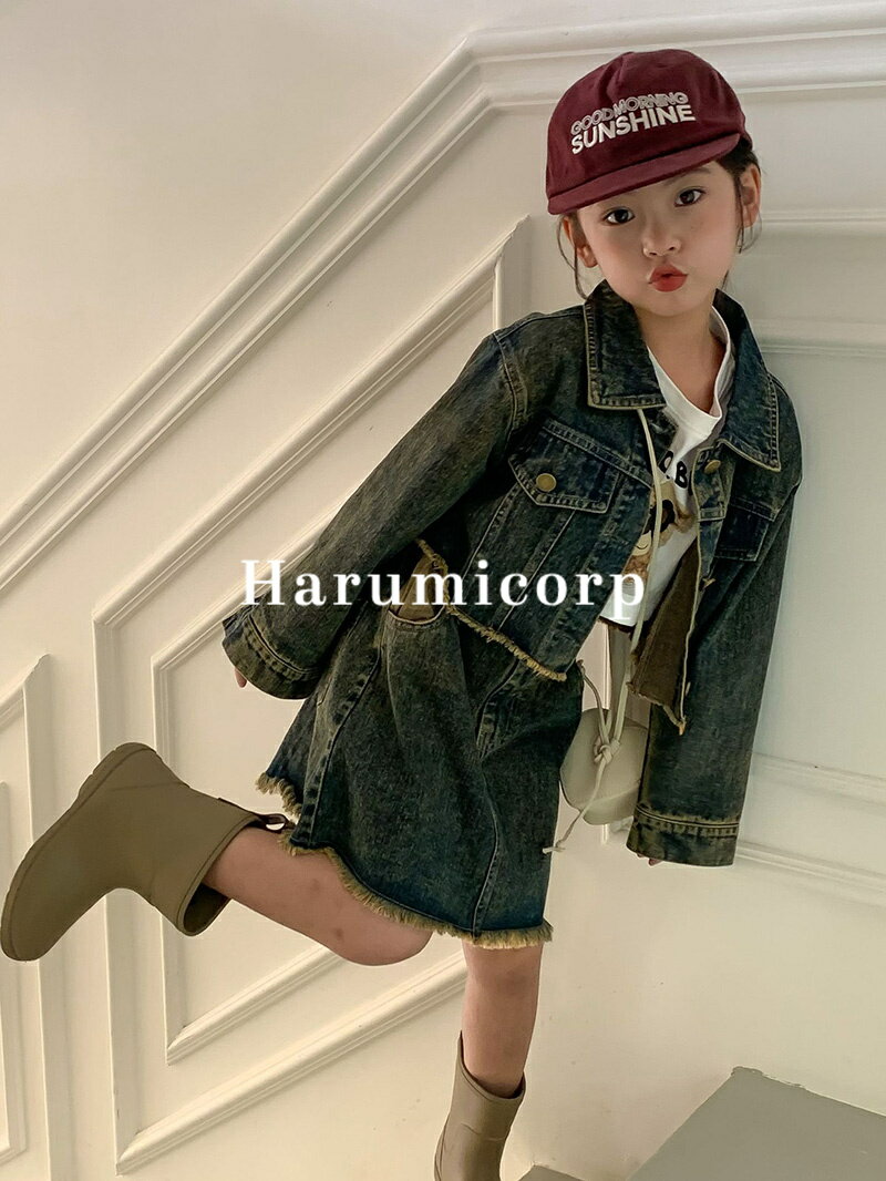 カウボーイスーツ上下セット 韓国子供服 女の子 コート 長袖 スカート ベビー服 セットアップ キッズ ジュニア 女児 おしゃれ 可愛い 上品 お嬢様 お呼ばれ...