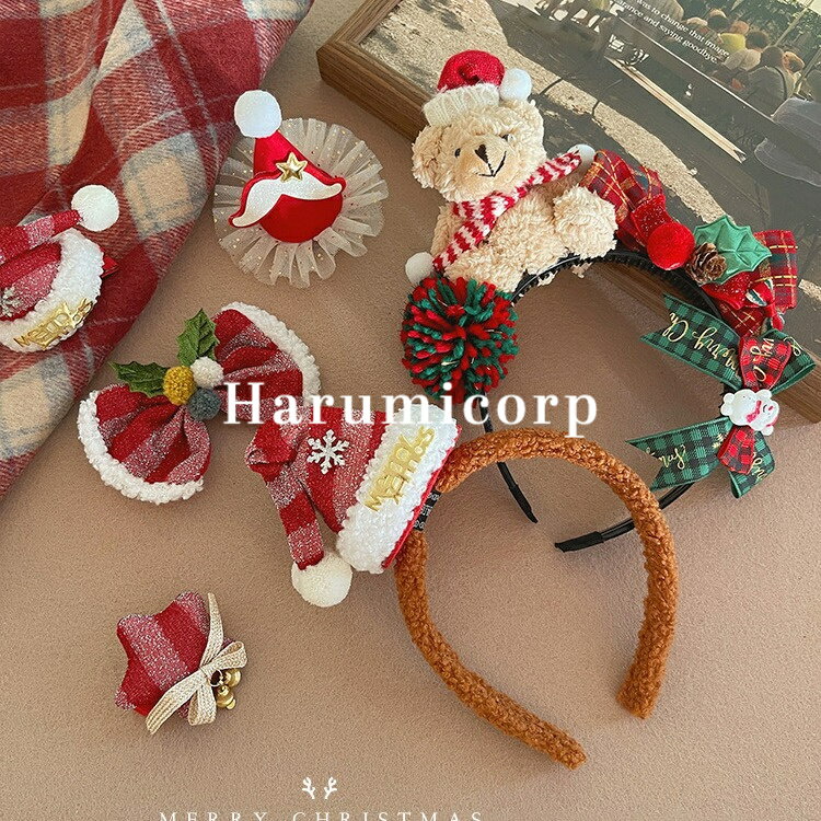 10色クリスマス ヘアクリップ ヘア飾り カチューシャ大人 子供 ヘアピン キッズ ヘアアクセサリー 鹿角クリスマスツリー 髪飾り 髪留め まとめ髪 おしゃれ ...