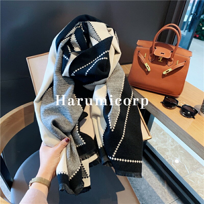 マフラー レディース メンズ スカーフ 厚手 秋冬 ネックウォーマー 襟巻き チェック柄 あったか 防寒 ..