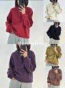 パーカーレディtース 40代 厚手 秋 冬 オリーウール トップス スタンドカラー ウェア 長袖 tシャツ おしゃれ 可愛い 大きいサイズ 体型カバー 着痩せ 暖かい 韓国風 大人 上品 ゆったり 新品 20代 30代 50代 60代