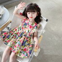 キッズ ワンピース 夏 ノースリーブ 子供服 花柄ワンピース 女の子 おしゃれ 韓国子ども服 ジュニア ベビー服 子供 ドレス 卒園式 ピアノ 発表会 七五三 ...