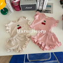 セットアップ キッズ 女の子 男の子 ベビー服チェリー柄 ジャージ 上下セット スポーツ 子供服 tシャツ ショートパンツ 夏服 おしゃれ 可愛い 子ども服 ト...