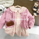 セットアップ 子供 ワンピース キッズ カーディガン 女の子 子供服 長袖ワンピース 花柄 トップス カットソー ベビー服 上下セット 卒園式 ピアノ 発表会 ...