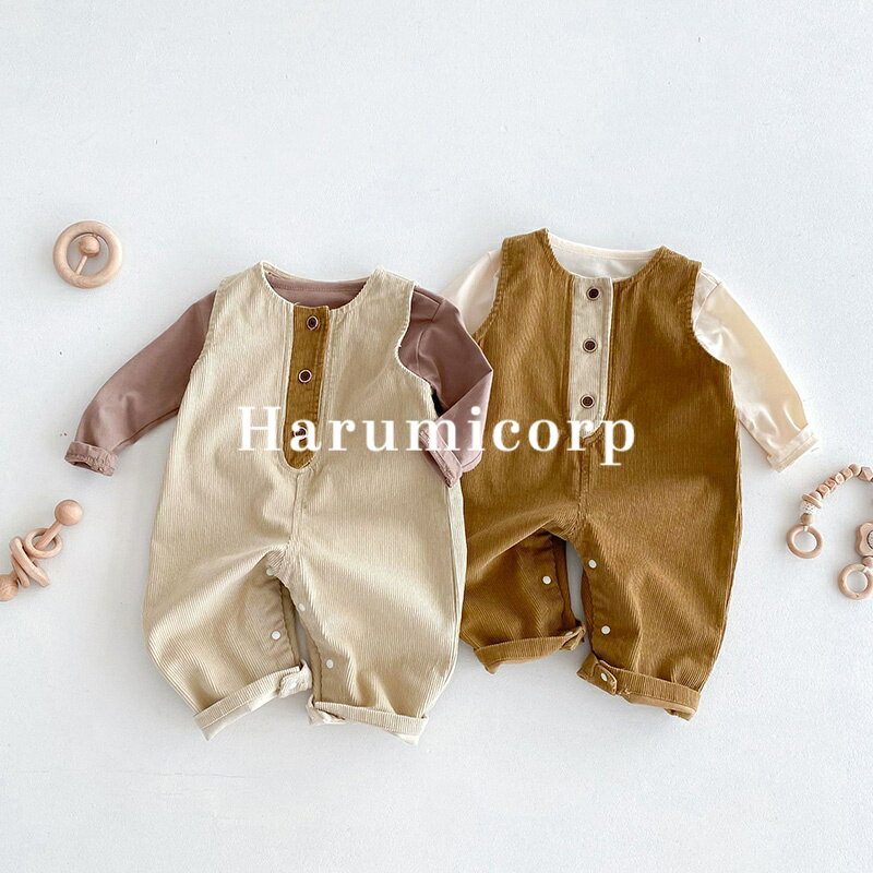 ベビー服 セットアップ キッズ 長袖 女の子 男の子 tシャツ 綿 コーデュロイ ロングパンツ サロペット 子供服 上下セット 春服 秋服 新生児 赤ちゃん おしゃれ 可愛い 入園 保育園 幼稚園 66cm 73cm 80cm 90cm 100cm 誕生日 出産祝い プレゼント お出かけ