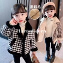 ベビー服 コート 女の子 男の子 裏起毛 冬 子供服 ジャケット キッズ 厚手 チェック柄 パーカー アウター トップス 韓国子供服 赤ちゃん おしゃれ 可愛い 暖かい 防寒 誕生日 出産お祝い プレゼント 通園 入園 130cm 120cm 110cm 90cm 80cm 73cm
