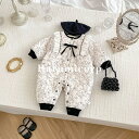 ロンパース 冬着 ベビー服 女の子 花柄 裹起毛厚手 着るおくるみ カバーオール キッズ 長袖 厚手 暖かい 子供服 新生児 赤ちゃん 子ども服 アウター コー...