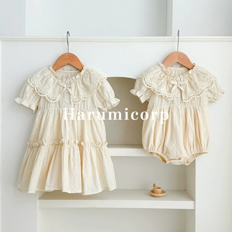 ベビー服 ロンパース 半袖 綿春夏秋 新生児 赤ちゃん に 子供服 女の子 姉妹 カバーオール キッズ 子ども服 ルームウェア 部屋着 パジャマ 90cm 100cm110cm 120cm おしゃれ 可愛い 出産お祝い プレゼント 入園 保育園 出産準備 誕生日 初節句 食い初め お出かけ