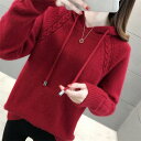 ニット ニットパーカー ニットセーター レディース 長袖 トップス 無地 丸首 カジュアル ニットウェア 上品 綺麗 5色