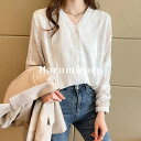 ブラウス レディース ワイシャツ オフィス おしゃれ 長袖 白 春服 トップス シャツ Vネック フォーマル シフォン 無地 カットソー きれいめ 大きいサイズ...