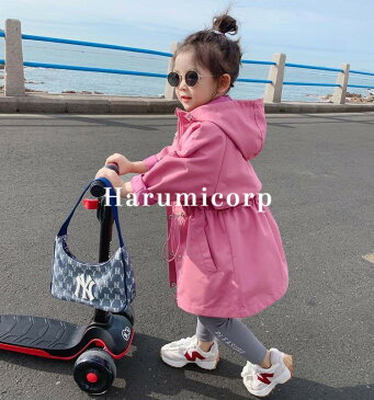 トレンチコート キッズ 子供服 女の子 秋服 コート アウター 韓国子ども服 ジュニア ロングコート ジャケット パーカー トップス 春秋 チュニック ベビー服 おしゃれ 可愛い 新品 140cm 130cm 120cm 110cm