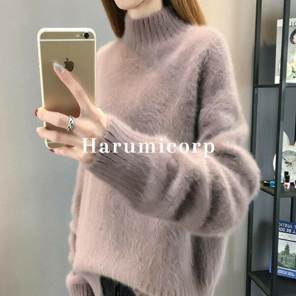 ニット セーター レディース 4色 40代 厚手 秋冬 ニットセーター 白 ニットトップス タートルネック カットソー ニットソー 無地 ニットウェア 長袖 tシャツ おしゃれ 可愛い 大きいサイズ 体型カバー 着痩せ 暖かい 韓国風 大人 上品 ゆったり 新品 20代 30代 50代 60代のサムネイル