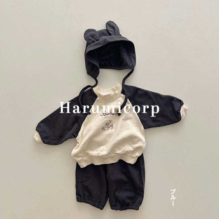 3点セット ベビー服 セットアップ キッズ 女の子 男の子 帽子付き tシャツ 長袖 綿 ロングパンツ 子供服 春秋 新生児 赤ちゃん ルームウェア おしゃれ 可愛い 入園 入学 幼稚園 保育園 73 80 90 100cm 誕生日 出産お祝い プレゼント お出かけ