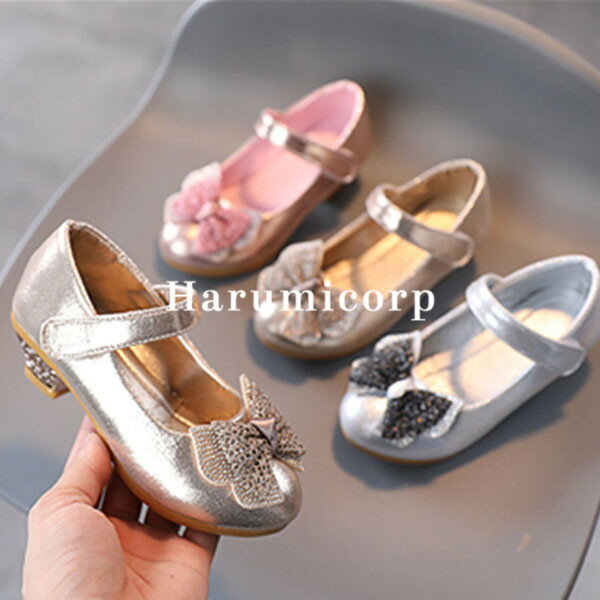子供靴 女の子 フォーマルシューズ 結婚式 ピアノ 発表会 ドレスシューズ フォーマル靴 蝶結び ダンス..