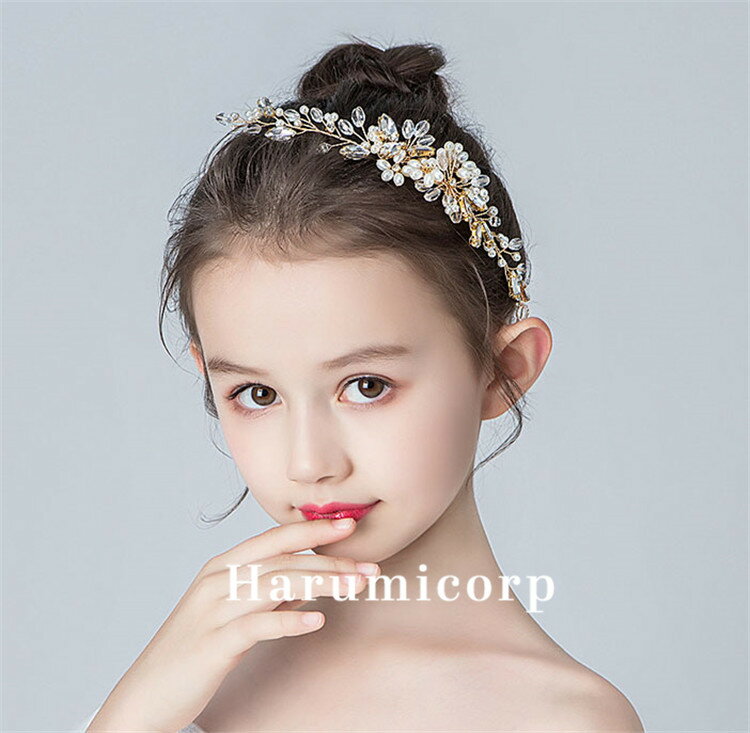 楽天harumicorp楽天市場店ヘアアクセサリー 子供 髪飾り キッズ ヘッドドレス 女の子 花冠 ティアラ ドレス髪飾り ピアノ 発表会 結婚式 卒業式 誕生日 ヘアバンド ヘアピン ブライダル かんざし フォーマル 記念写真 二次会 花火大会 こども プリンセス お姫様 可愛い おしゃれ 新品