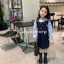 子供服 セットアップ キッズ 女の子 春 秋 ブラウス 長袖 ワンピース おしゃれ 可愛い トップス シャツ 韓国子供服 ベビー服 トップス 通学 通園 シンプル カジュアル 140cm 130cm 120cm 110cm 100cm 90cm