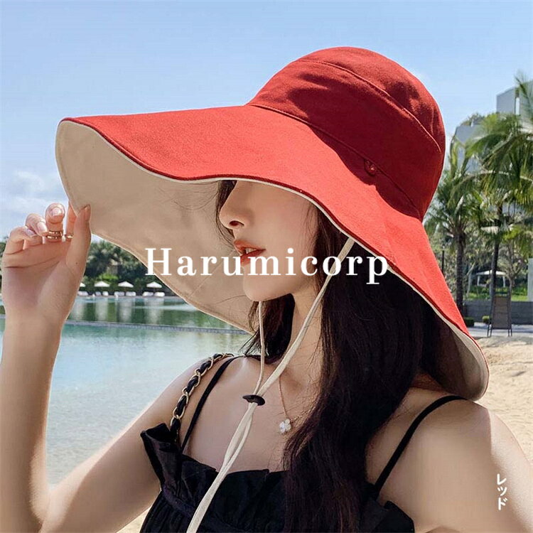 帽子 レディース 春夏 UVカット 大きいサイズ つば広 バケットハット 折りたたみ 紫外線対策 自転車 遮光 ハット あご紐 飛ばない 日よけ帽子 熱中症対策 おしゃれ 可愛い きれいめ 大人 女性 通勤 釣り 旅行 40代 30代 50代 20代 母の日 誕生日 プレゼント harumicorp-10011387 harumicorp楽天市場店 サンプル画像3