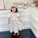 キッズ ワンピース おしゃれ 夏 子供服 半袖 ワンピース 花柄 子供 ドレス ジュニア 卒園式 卒業式 ピアノ 発表会 七五三 結婚式 入学 入園 かわいい 130cm 120 110 100 90 韓国子ども服 誕生日 プレゼント お姫様 シンプル(4)