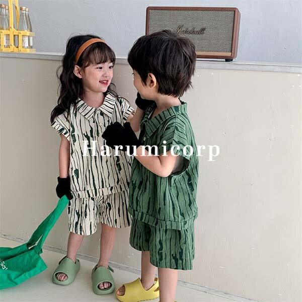 セットアップ キッズ 女の子 男の子 子供服 上下セット tシャツ 半袖 ハーフパンツ おしゃれ 可愛い 韓国こども服 春 夏 ベビー服 ジュニア トップス ボトムス 入学 入園 誕生日 プレゼント ナチュラル シンプル 女児 幼稚園 130cm 120 110 100 90 80のサムネイル