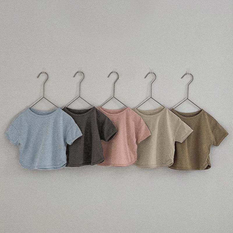 Tシャツ キッズ 半袖 ベビー服 男の子 女の子 tシャツ 綿 コットン 子供服 トップス 赤ちゃん 無地 子ども服 ユニセックス カットソー 夏服 おしゃれ 可愛い 保育園 幼稚園 73cm 80cm 90cm 100cm 誕生日 プレゼント シンプル 送料無料