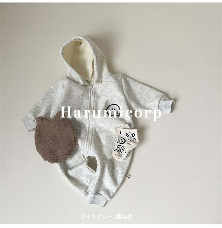 ロンパース 長袖 帽子付き ベビー服 女の子 男の子 綿 カバーオール キッズ 子供服...
