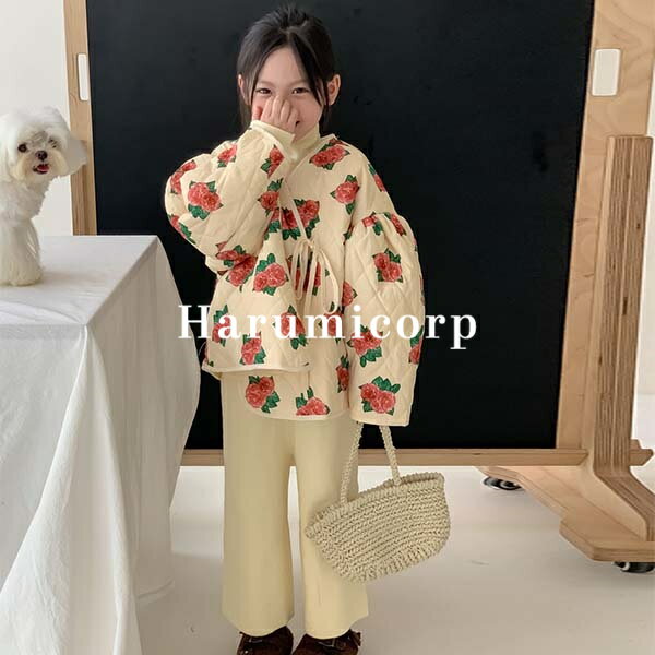 キッズ アウター 子供服 女の子 中綿コート 花柄 ジャケット ジュニア ベビー服 パーカー おしゃれ 可愛い 子ども服 コート 秋冬 トップス 上着 赤ちゃん...