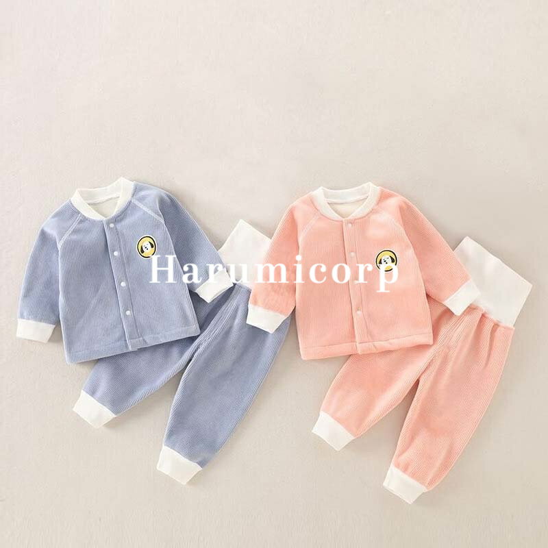 セットアップ キッズ 裏起毛 ベビー服 女の子 男の子 ルームウェア 上下セット 春秋冬 新生児 赤ちゃん 子供服 部屋着 パジャマ トップス 長袖 ロングパンツ 防寒 暖かい おしゃれ 可愛い 入園 保育園 66 73 80 90 100cm 誕生日 出産お祝い プレゼント お出かけ