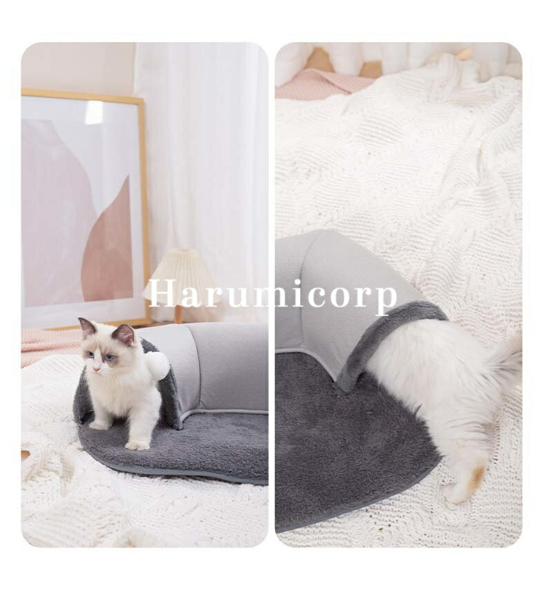 ペットベッド ドーム型 猫 犬 洗える S L ドームハウス クッション ペットハウス ...