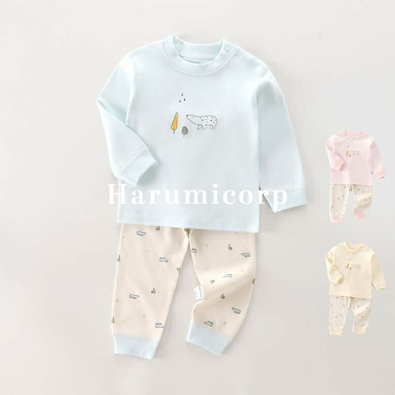 セットアップ キッズ 綿100％ ベビー服 女の子 男の子 ルームウェア 上下セット 春秋冬 新生児 赤ちゃん 子供服 部屋着 パジャマ トップス 長袖 ロングパンツ おしゃれ 可愛い 入園 保育園 73 80 90 100 110cm 誕生日 出産お祝い プレゼントお出かけ 送料無料