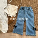 デニムパンツ キッズ 子供服 女の子 ロングパンツ 春秋 ジーンズ 蝶結び ベビー服 赤ちゃん 長ズボン ジュニア ストレッチ おしゃれ 可愛い ボトムス 入園...