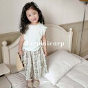 セットアップ キッズ 子供服 女の子 tシャツ ガウチョパンツ 花柄 おしゃれ 可愛い ベビー服 春 夏 上下セット 赤ちゃん トップス ボトムス ジュニア 入学 入園 誕生日 プレゼント 幼稚園 小学生 お出かけ 140cm 130cm 120cm 110cm 100cm 90cm