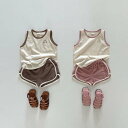ジャージ 上下セット ベビー服 女の子 男の子 tシャツ ノースリーブ 綿 ショートパンツ 子供服 セットアップ キッズ 夏服 ジュニア 赤ちゃん 80cm 9...