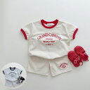 ベビー服 セットアップ 半袖 夏 80cm 90cm 100cm 110cm 120cm 130cm ジャージ 上下セット スポーツ 女の子 男の子 コットン ...