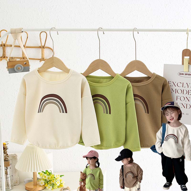 長袖 Tシャツ キッズ ベビー服 男の子 女の子 トップス カットソー クルーネック 春服 秋物 子供服 tシャツ 定番 ベーシック 子ども服 ジュニア ユニセックス 赤ちゃん お着替え おしゃれ 可愛い 幼稚園 小学生 80cm 90cm 100cm 110cm 120cm 130cm 140cm プレゼント シンプルのサムネイル