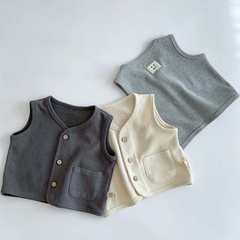 ニット ベスト キッズ ベビー服 男の子 女の子 トップス 綿 コットン 子供服 アウター 赤ちゃん カットソー ユニセックス 子ども服 おしゃれ 可愛い 幼稚園 小学生 80cm 90cm 100cm 110cm 120cm 誕生日 プレゼント シンプル 送料無料 春 春服 秋 秋物