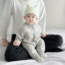 ロンパース 長袖 春 秋 冬 ニット セーター 男の子 女の子 ベビー カバーオール キッズ ベビー服 新生児 赤ちゃん ボディスーツ 長ズボン 子供服 退院着 ベビーロンパース お部屋着 おしゃれ 可愛い 66cm 73cm 80cm 90cm 100cm 出産お祝い 暖かい(4)
