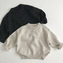 子供服 ニット セーター キッズ ユニセックス 綿100% ベビー服 男の子 女の子 春秋冬 トップス 長そで ラウンドネック セーター カットソー 洗える ジ...