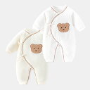 3色 ロンパース 長袖 綿100% ベビー服 女の子 男の子 前開き 春夏秋冬 新生児 服 カバーオール キッズ 子供服 ボディスーツ 長ズボン 韓国 可愛い 洋服 パジャマ ルームウェア 部屋着 赤ちゃん 保育園 52cm 59cm 66cm お食い初め ギフト 出産祝い プレゼント 3ヶ月 6ヶ月