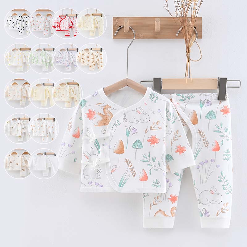 23色 ベビー服 セットアップ キッズ 綿100％ コットン 新生児 服 赤ちゃん ルームウェア 上下セット 長袖 女の子 男の子 子供服 部屋着 パジャマ 52cm 59cm 66cm トップス ロングパンツ 春 夏 秋 冬 おしゃれ 可愛い 誕生日 出産お祝い プレゼント 保育園 幼稚園