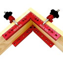 コーナークランプ L形直角定規 90℃ 万能クランプ 直角クランプ 160x160mm 指物 額縁 DIY 木材 固定 接着 木工用 締め付けツール アルミ合金...