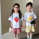 ルームウェア 上下セット 兄妹 男の子 女の子 tシャツ ハーフパンツ ベビー服 パジャマ キッズ ベビー 春 夏 寝巻 半袖 キッズパジャマ 80cm 90c...