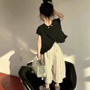 セットアップ キッズ 女の子 ベビー服 上下セット 春 夏 トップス ガウチョパン ストライプ 子供服 tシャツ ズボン ジュニア 赤ちゃん おしゃれ 可愛い ...