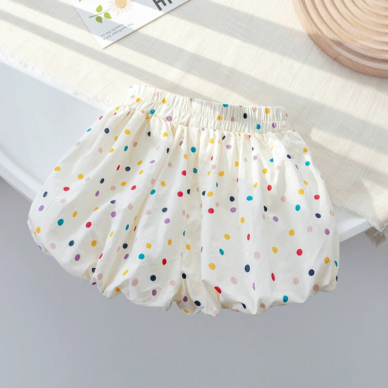 Other - キッズ ハーフパンツ 女の子 ズボン 水玉 ベビー服 フリルパンツ シャーリング ショートパンツ 子供服 半ズボン かわいい ボトムス ガールズ おしゃれ ナチュラル 涼しい 夏服 ダンス スポーツ きれいめ ジュニア 赤ちゃん 90cm 100cm 110cm 120cm 130cm 保育園 幼稚園