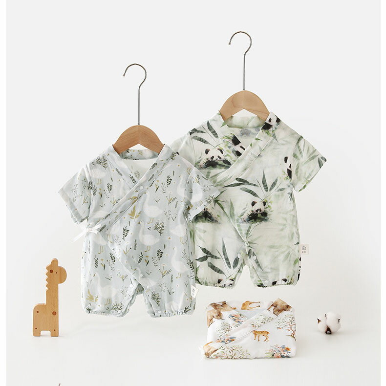 ロンパース 半袖 前開き 男の子 女の子 肌着 春 夏 ベビー 半袖ロンパース 北欧風 ナチュラル ベビー服 子供服 半そで 新生児 赤ちゃん 全開き お部屋着 夏服 出産祝い 可愛い シンプル コットン 男女兼用 かわいい 59cm 66cm 73cm 80cm 90cm