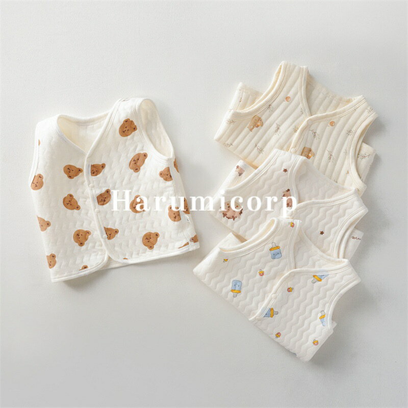 ベビー ベスト 綿100％ キッズベスト 男の子 女の子 子供ベスト アウター コットン 赤ちゃんベスト 新..