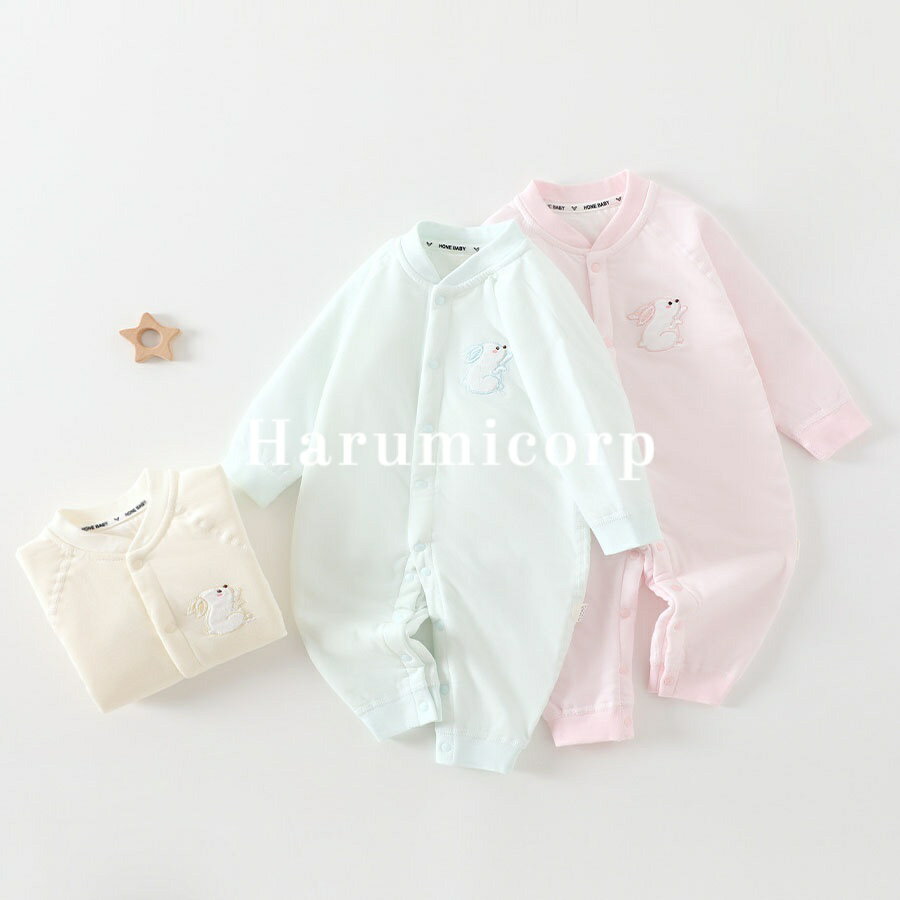 ベビー服 長袖 ロンパース カバーオール 新生児 男の子 女の子 ベビーロンパース 前開き アウター 中綿..
