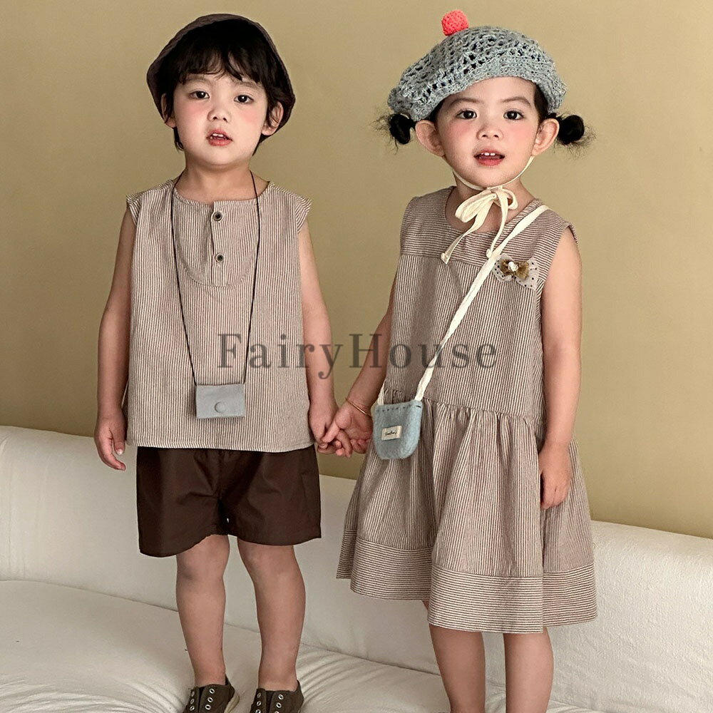 セットアップ キッズ 兄妹 ワンピース 女の子 上下セット 男の子 ベビー服 シャツ ボーダー ショートパンツ 子供服 ジュニア 赤ちゃん 春 夏 おしゃれ 可愛い トップス 半ズボン 短パン 入学 入園 プレゼント 幼稚園 小学生 80 90 100 110 120 130 140 150cm harumicorp